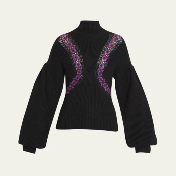 Great Ulla Johnson Black Wool Emerson Sweater - Picture 1 of 5